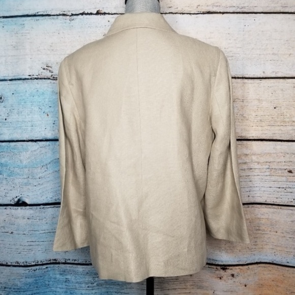 Talbots linen open front blazer Size 16 - Picture 2 of 5